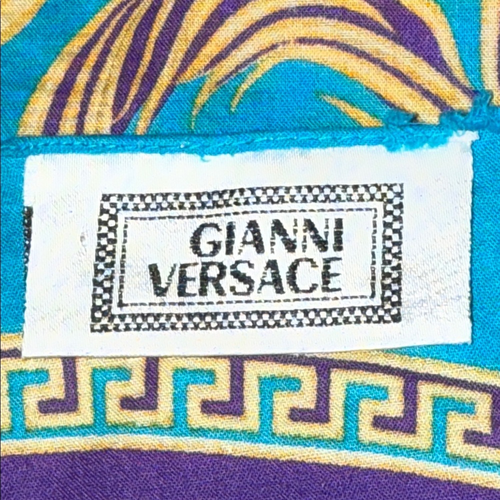 Gianni Versace Printed Cotton Beach Cover Up - Picture 6 of 7